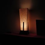 Photo Metal hollow table lamp